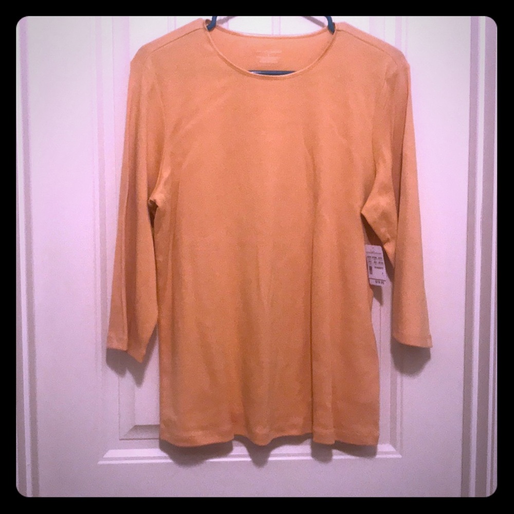 NWT Mustard 3/4 length sleeve cotton shirt